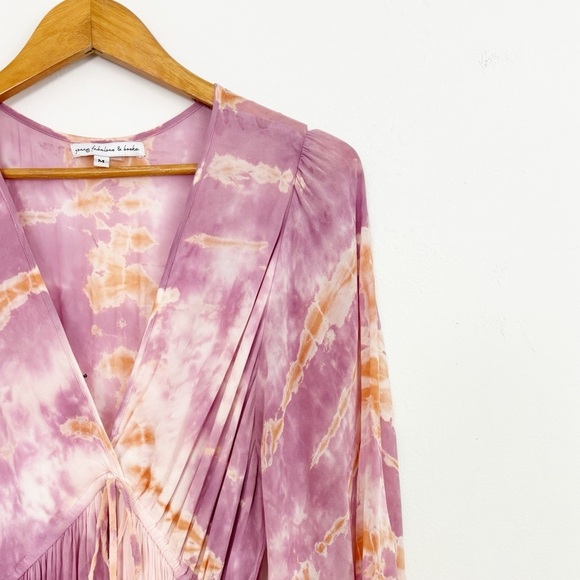 Young Fabulous & Broke Pink Tie Dye Prairie Coastal Maxi Dress Size Medium - Picture 5 of 16
